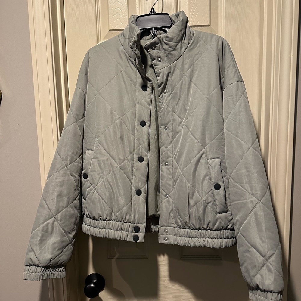 Carbon38 Quilted Puffer Jacket Green